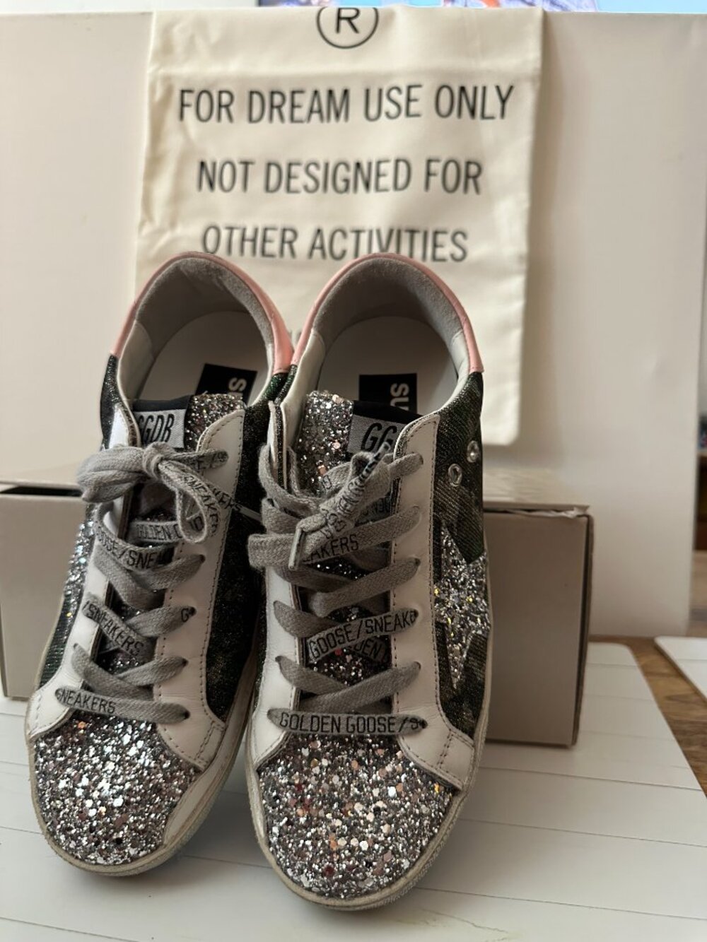 Golden Goose Super-Star Classic Sneakers | EU 36 (US 6) | Glitter Toe - Picture 9 of 9